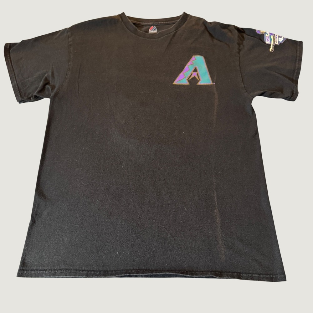 Randy Johnson Majestic Mens Arizona Diamondbacks Tee L Black Vintage MLB